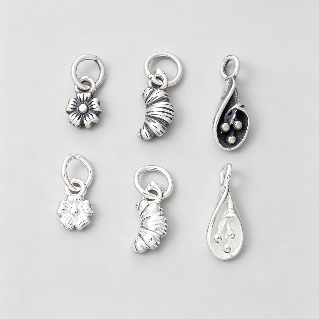 925 Silver Small Charms Retro  - Jewelry Making In La 评论和价格