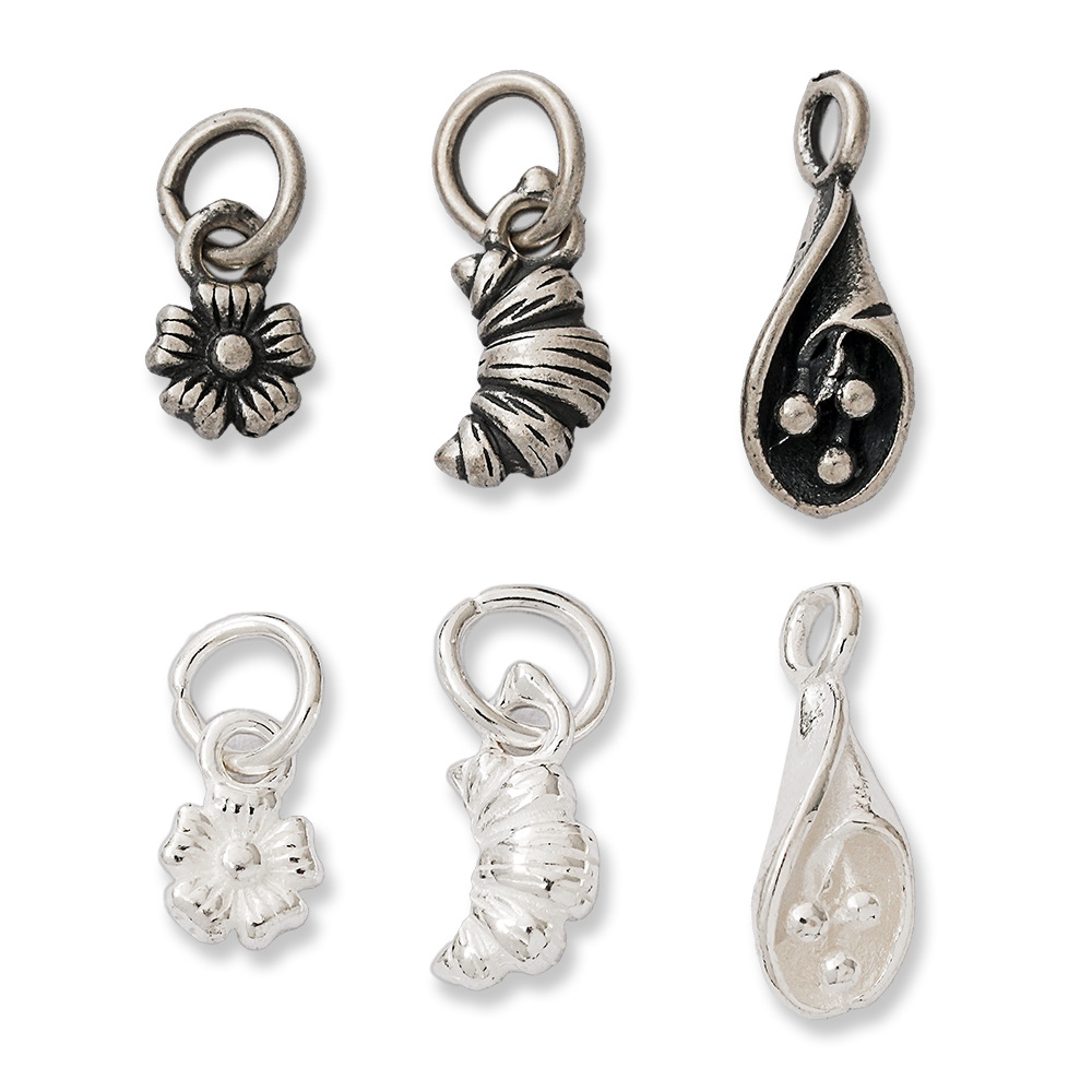 925 Silver Small Charms Retro  - Jewelry Making In La 评论和价格