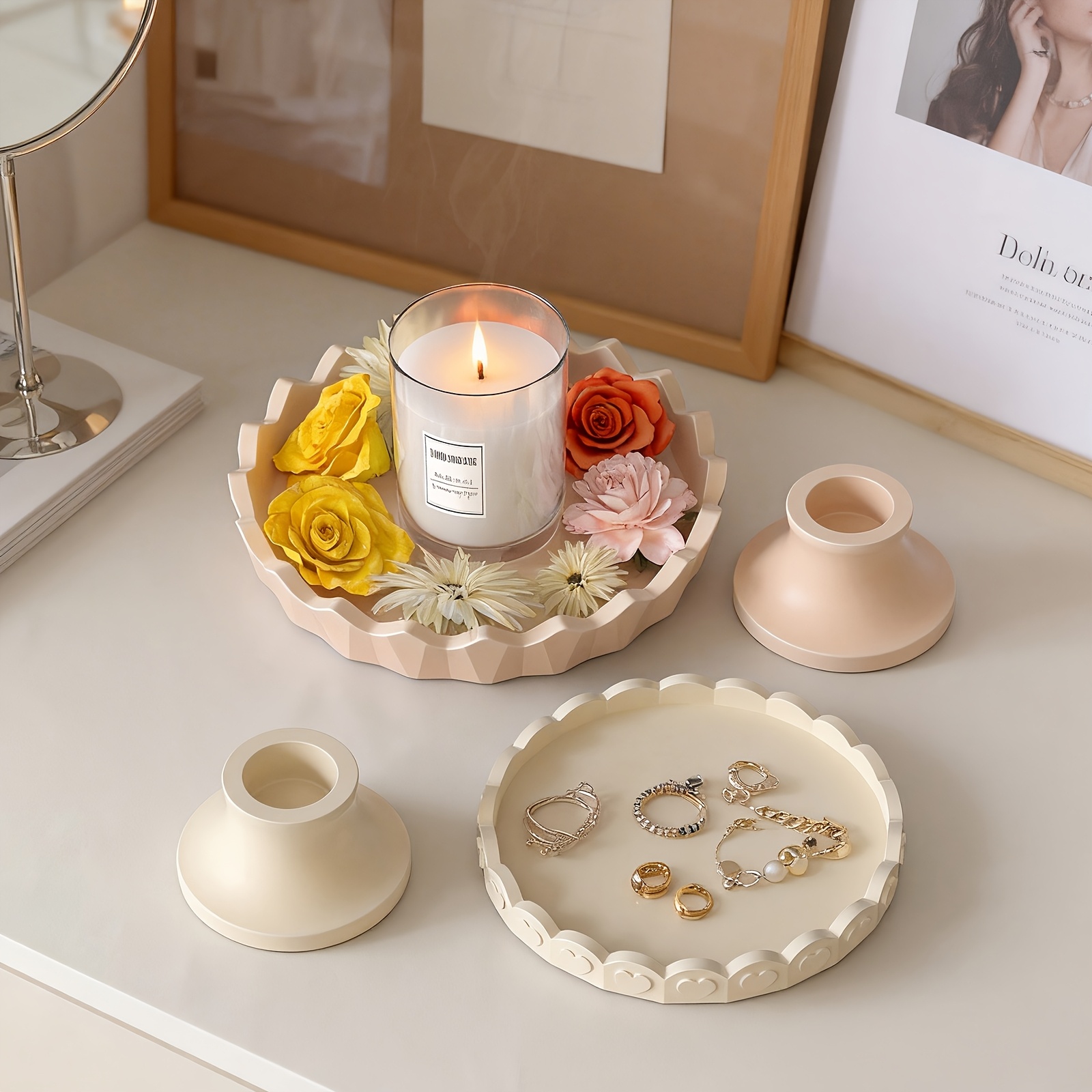 2pcs Silicone Tray Mold Set, R - Jewelry Making Board 评论和价格