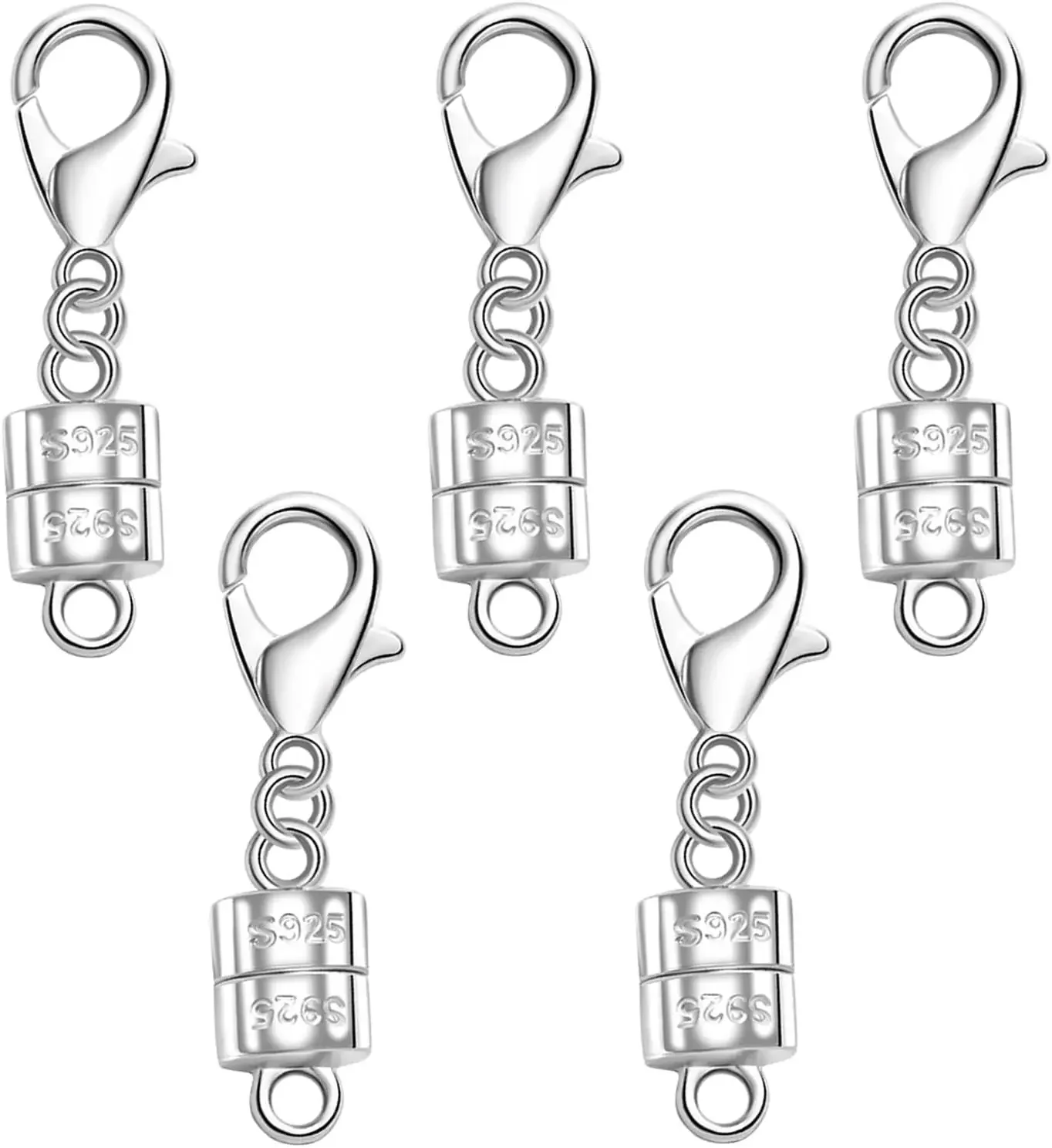 925 Silver Magnetic Necklace C - Lobster Clasp Silver 评论和价格