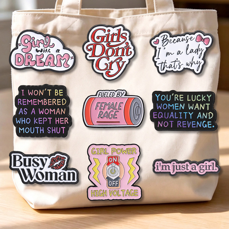 Women Power Enamel Pins Femini - Jewelry Making History 评论和价格