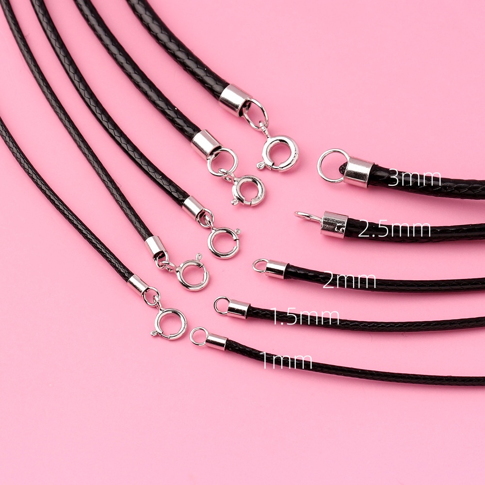 925 Silver Black Braided Leath - Jewelry Making In La 评论和价格