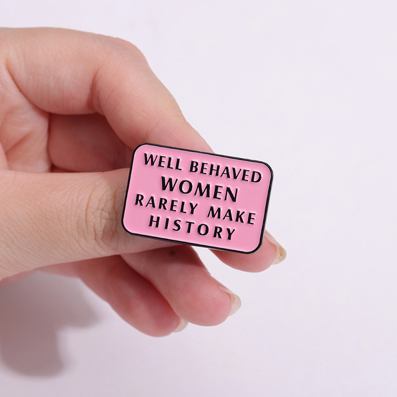 Feminist Enamel Pins Well Beha - Jewelry Making History 评论和价格