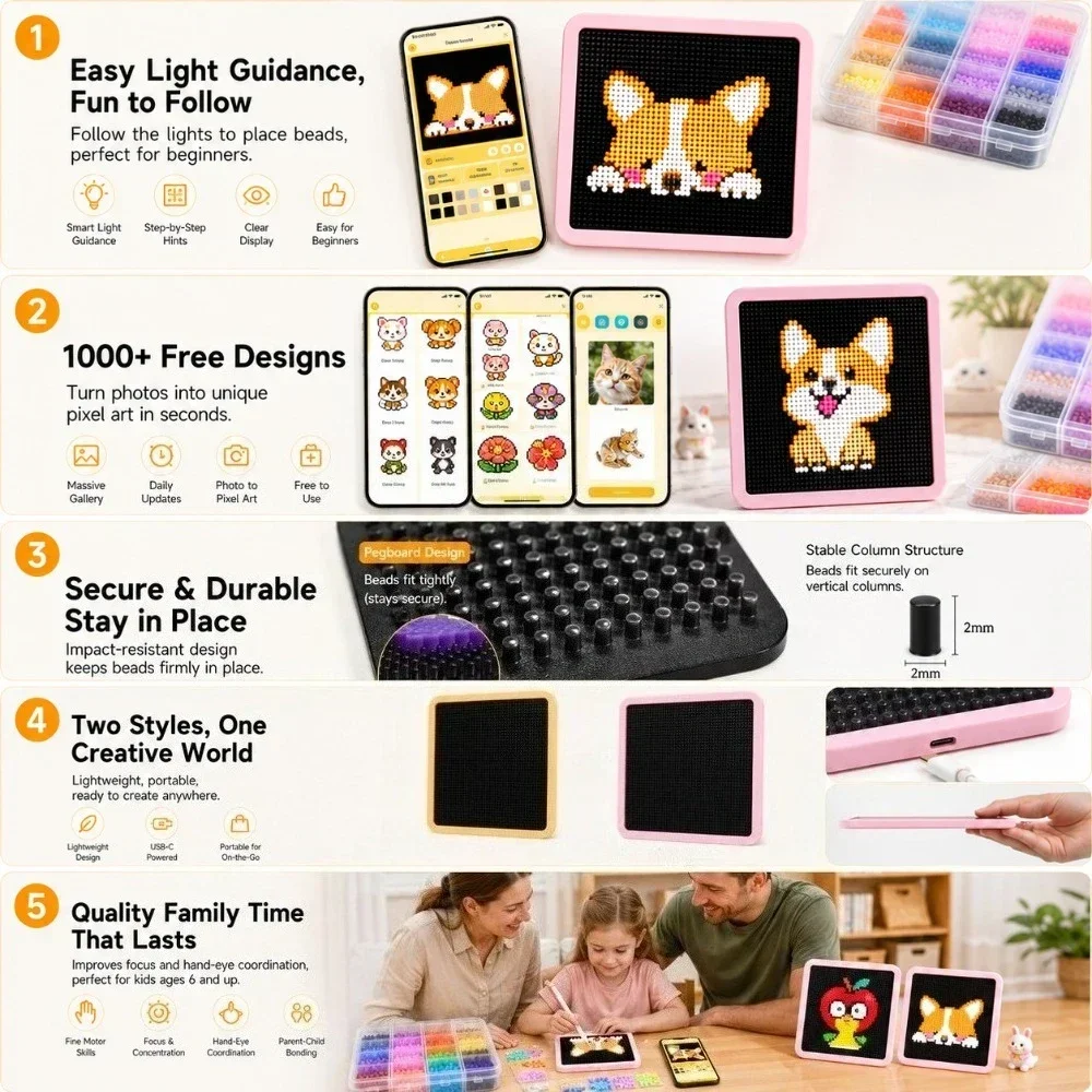 LED Smart Fuse Bead Pegboard,  - Jewelry Making Board 评论和价格