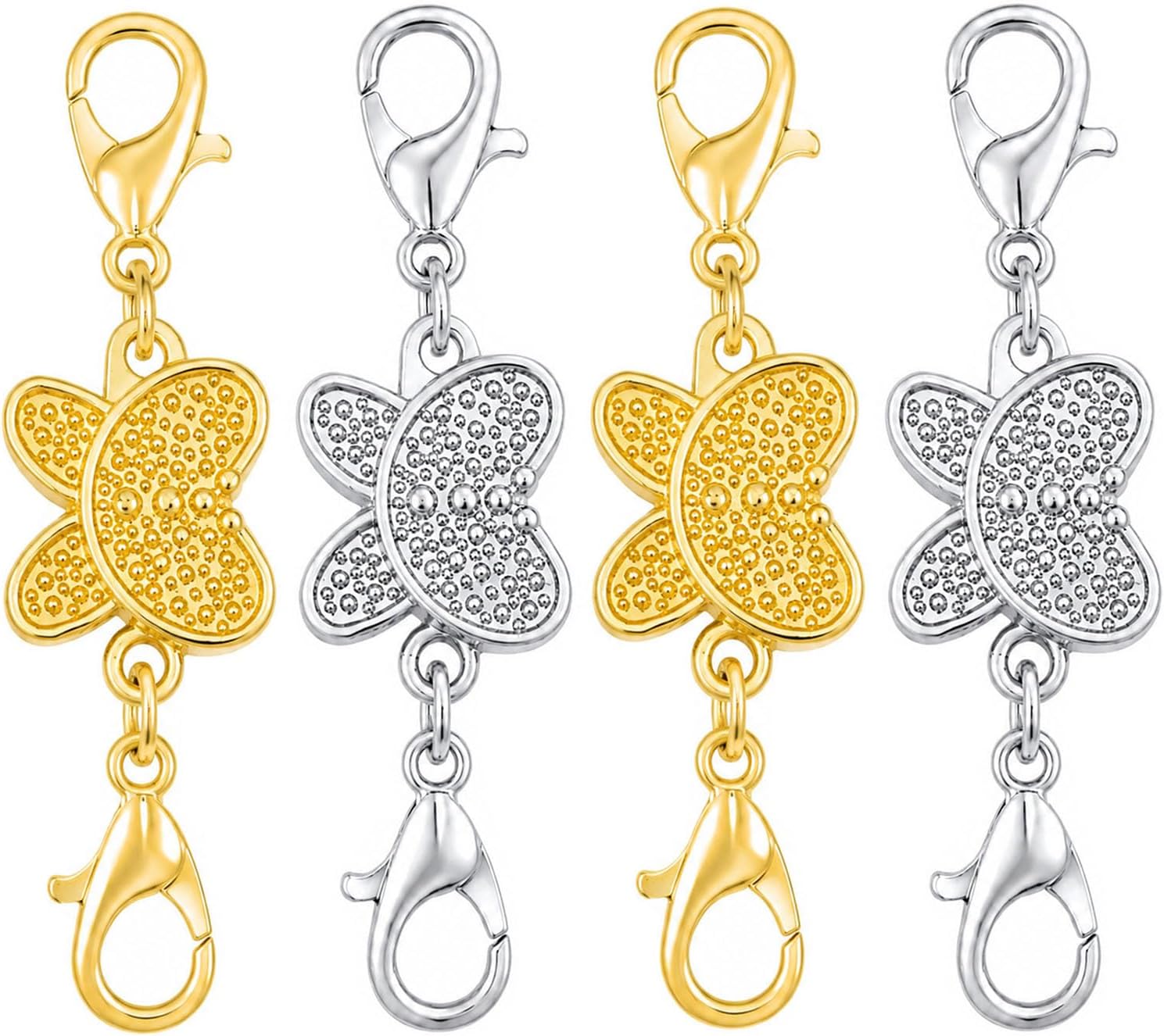 Butterfly Magnetic Necklace Cl - Lobster Clasp Silver 评论和价格