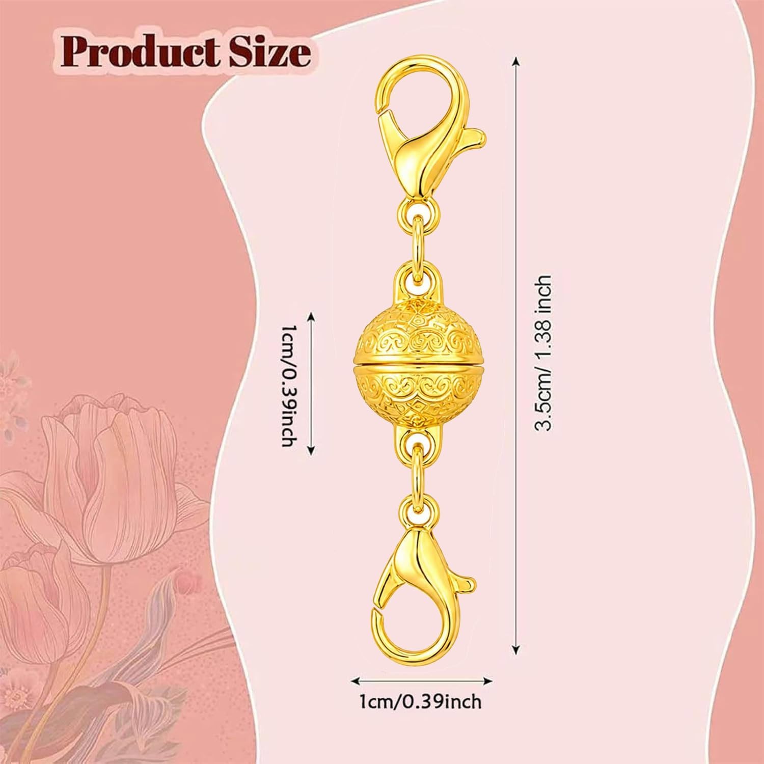 Magnetic Necklace Clasp with L - Lobster Clasp Silver 评论和价格